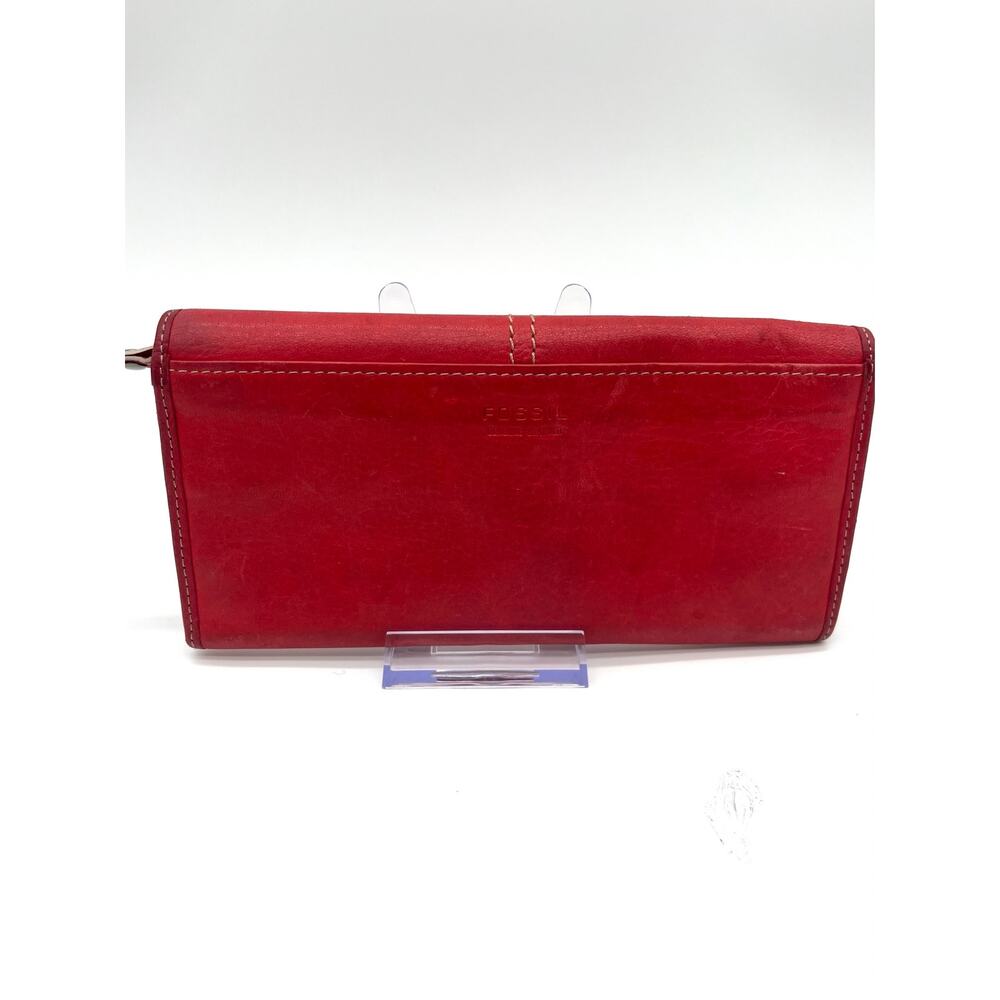 Fossil Vintage Y2K Accordion Wallet, Red - Picture 5 of 5